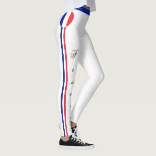 France & French Flag fashion travel/sport fans Leggings