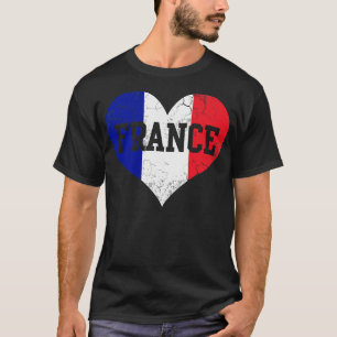 France French Flag Heart Love T-Shirt