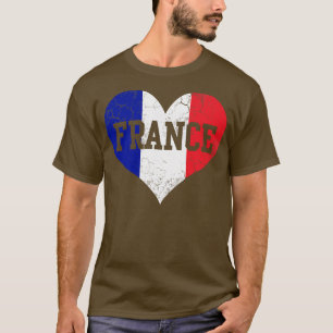France French Flag Heart Love T-Shirt