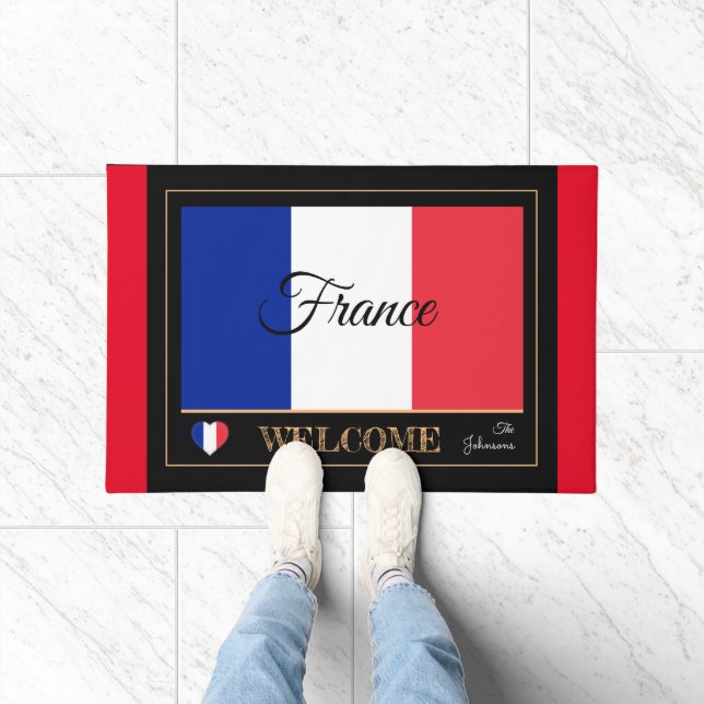 France & French Flag house mat /sports Welcome (Indoor)