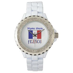 France French Flag Personalised Faceless Women's  Watch