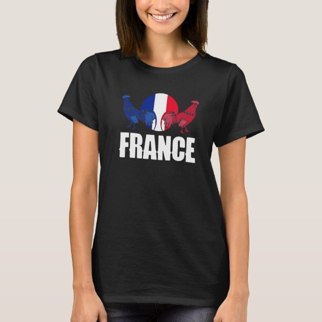 France French France Flag National Animal Silhouet T-Shirt (Front)