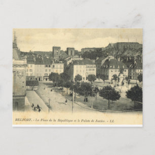 France, French Vintage Belfort, Palais de Justice Postcard