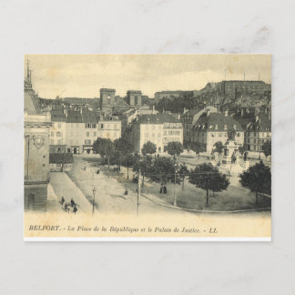 France, French Vintage Belfort, Palais de Justice Postcard