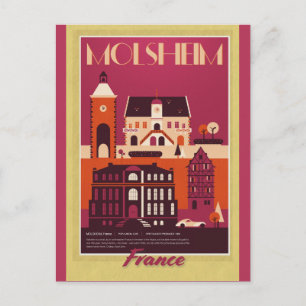 France French Vintage Travel Poster Postcard