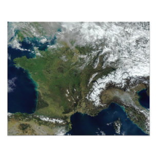 France from space photo print