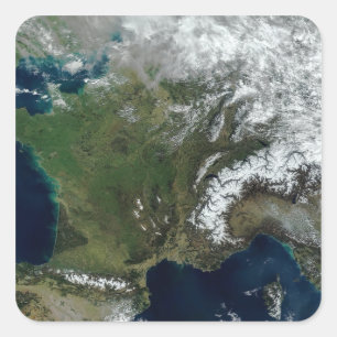 France from space square sticker