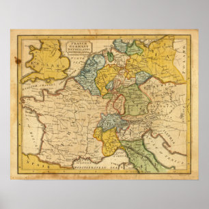 France, Germany, Netherlands, Switzerland Poster