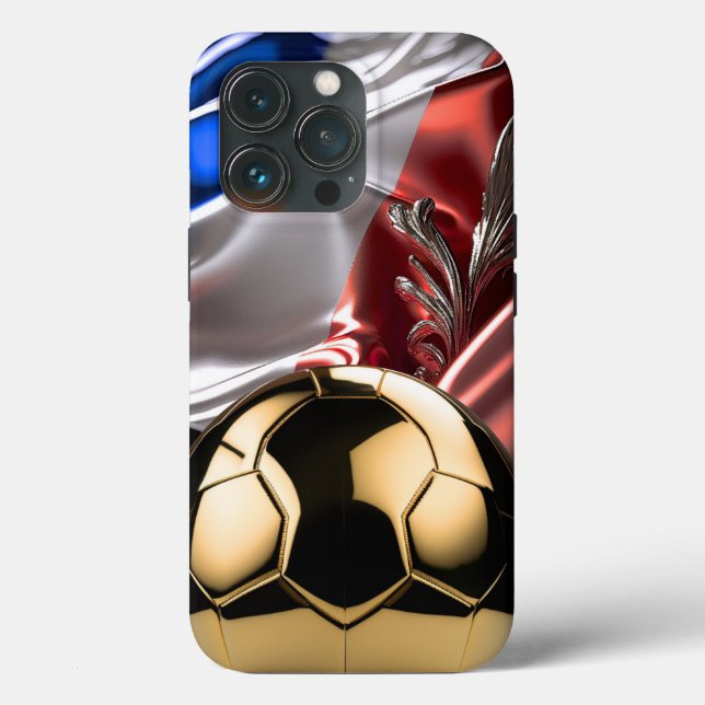 FRANCE Gold Metallic Soccer Ball I-Phone case (Back)