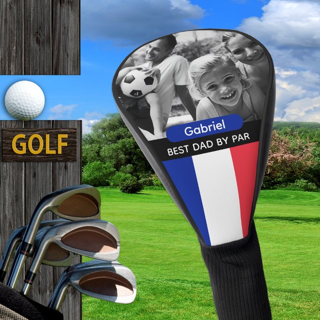 France Golf, Best Dad, French Flag, Photo Golf Head Cover (France Golf Head Cover / Flag)