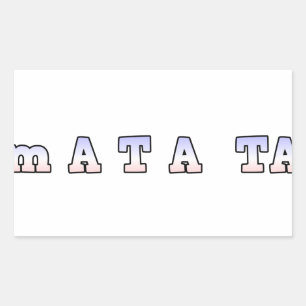 fRANCE HAKUNA MATATA BLUE WHITE RED UNITY COLORS T Rectangular Sticker