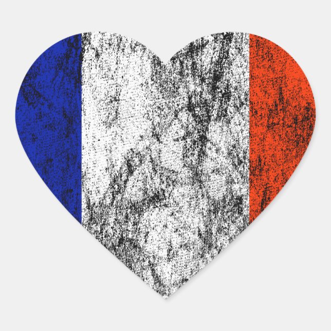france heart flag sticker (Front)