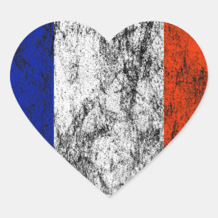 france heart flag sticker