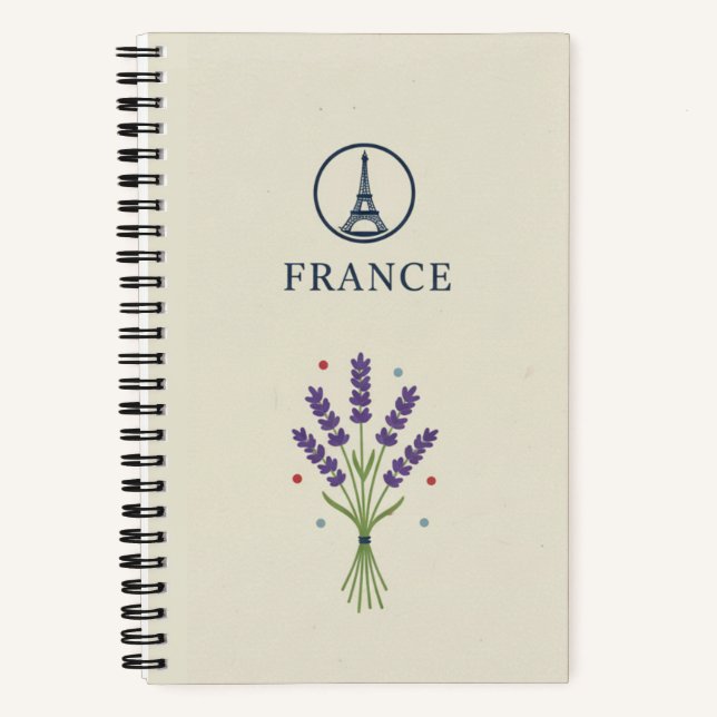 France Heritage & Provence Lavender Photo Archive  Notebook (Front)