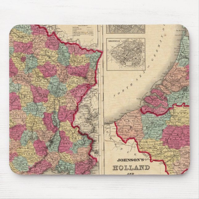 France Holland and Belgium Mouse Mat (Front)