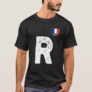 France Human-Flag Letter R Group Matching FRANCE w T-Shirt