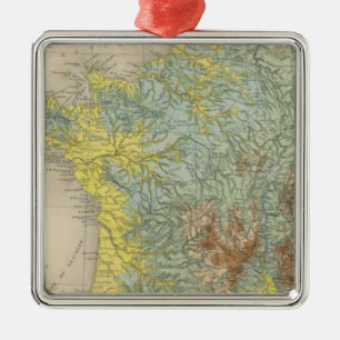 France hypsometric metal tree decoration