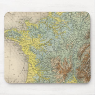 France hypsometric mouse mat