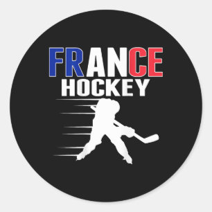 France Ice Hockey Fans Jersey Support French Hocke Classic Round Sticker