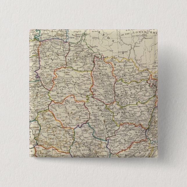 France II 2 15 Cm Square Badge (Front)