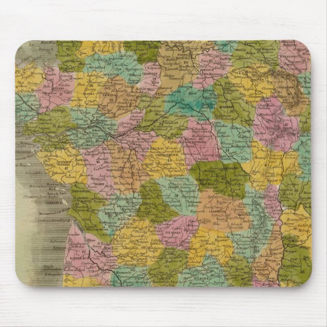 France In Departments Mouse Mat (Front)