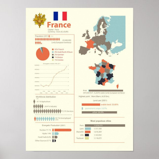 France Infographic Poster (Front)