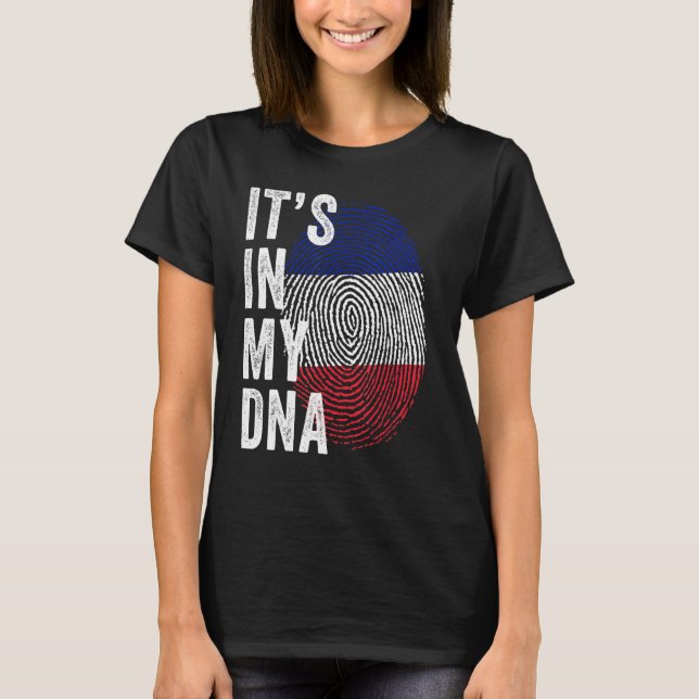 France It's In My DNA Cute French Fingerprint Fran T-Shirt (Front)