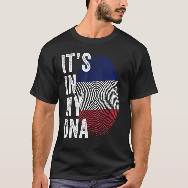 France It's In My DNA Cute French Fingerprint Fran T-Shirt (Front)