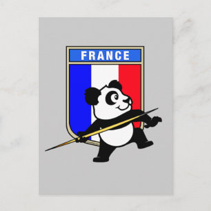France Javelin Panda Postcard