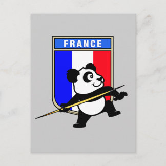 France Javelin Panda Postcard