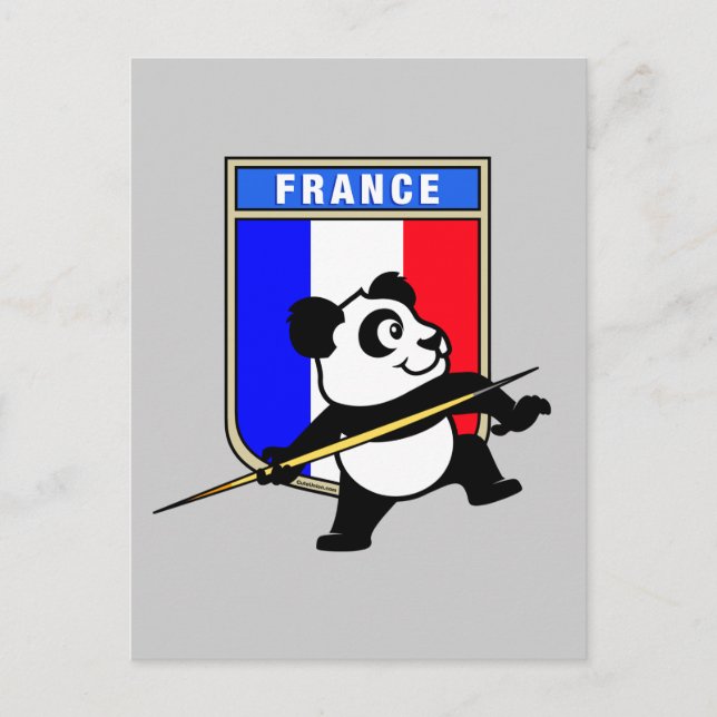 France Javelin Panda Postcard (Front)