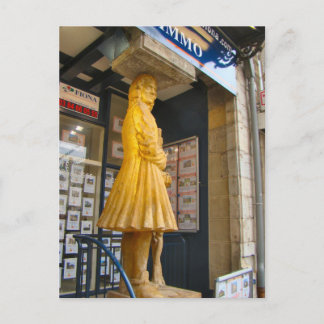 France, Jura, Arbois; Statue of a winemaker Postcard