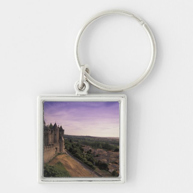 FRANCE, Languedoc Carcassonne 2 Key Ring (Front)