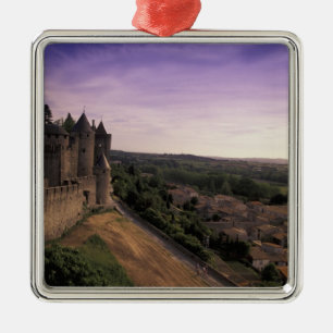 FRANCE, Languedoc Carcassonne 2 Metal Tree Decoration
