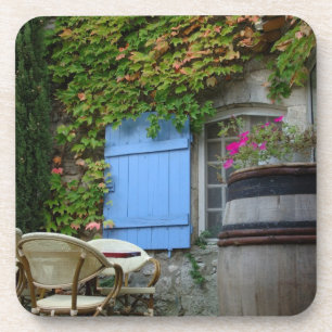 France, Les Baux de Provence, café patio Coaster
