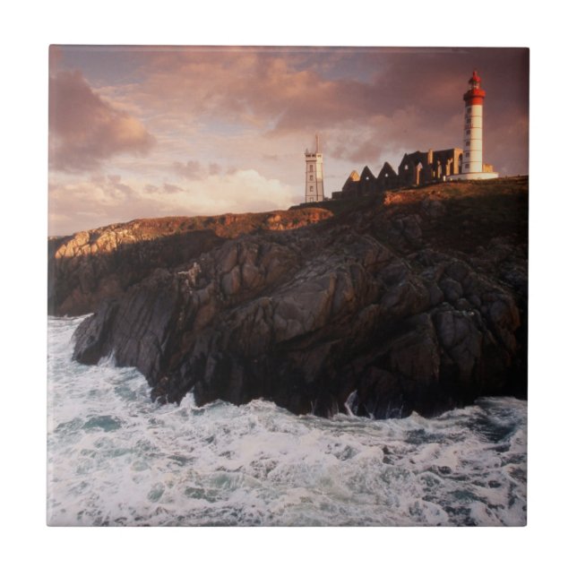 France, lighthouse at dawn tile (Front)