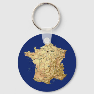 France Map Keychain