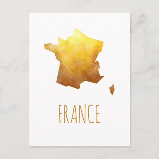 France Map Postcard (Front)