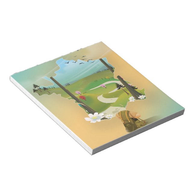 France map vintage travel poster notepad (Angled)