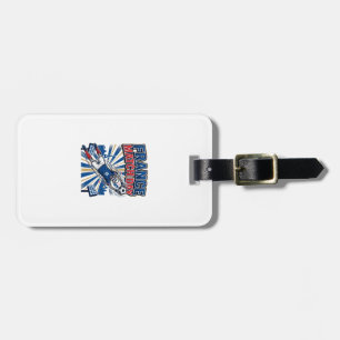 France Match Day Skeleton Striker Nations High Ene Luggage Tag