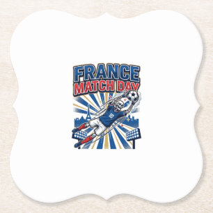 France Match Day Skeleton Striker Nations High Ene Paper Coaster