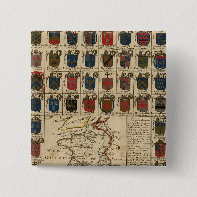 France Military 15 Cm Square Badge (Front)