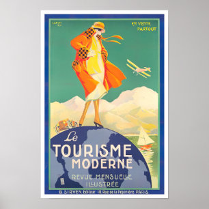 France modern tourism vintage travel poster