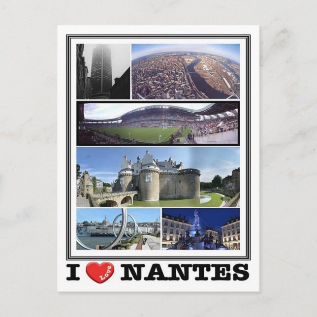 France - Nantes - I Love - Postcard (Front)