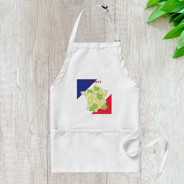 France National Colours And Map Standard Apron (Creator Uploaded)