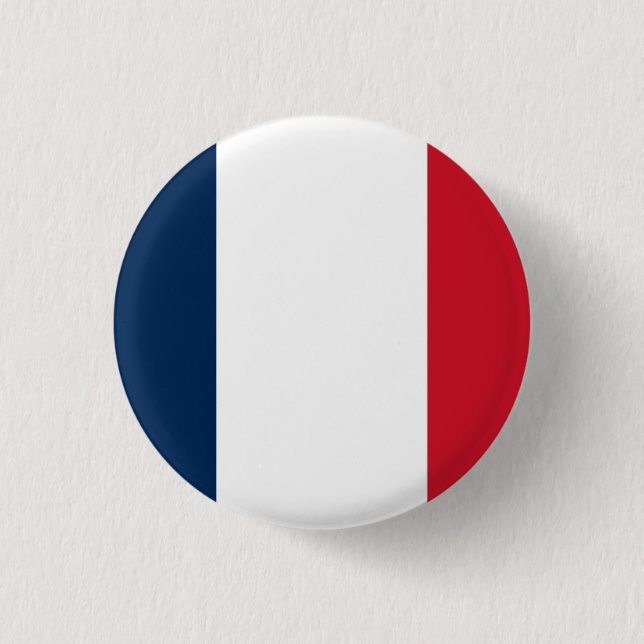 France National Flag 3 Cm Round Badge (Front)