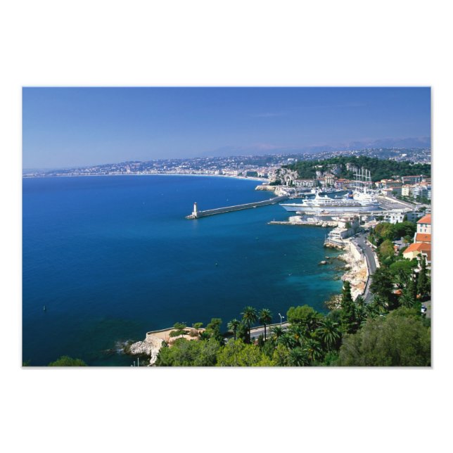 France, Nice, aerial view of the port Photo Print (Front)