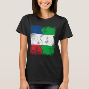 France Nigeria Flags Half Nigerian French Roots V T-Shirt