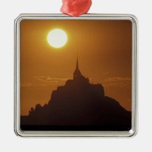 France, Normandy. Mont Saint Michele Metal Tree Decoration