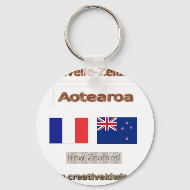 France, Nouvelle-Zélande Key Ring (Front)